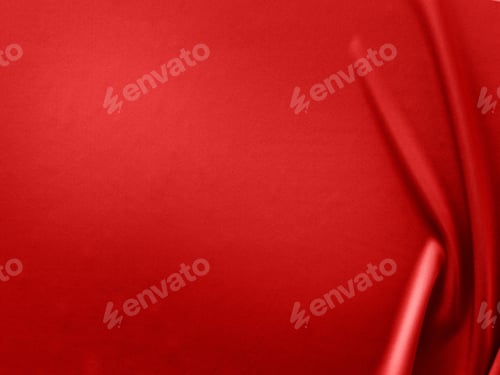 Preview: Beautiful red silk satin background. Luxury background with copy space for text, design. Flat lay