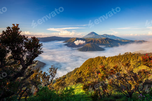 Preview: Bromo volcano at sunrise, East Java, Indonesia