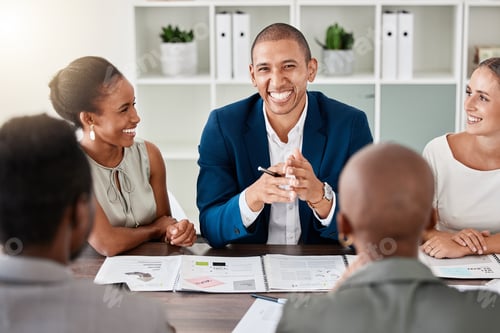 Preview: Teamwork, collaboration and planning with a team of business people in a meeting for planning their