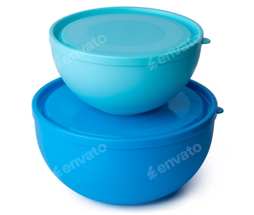 Preview: Empty new plastic bowl isolated on white