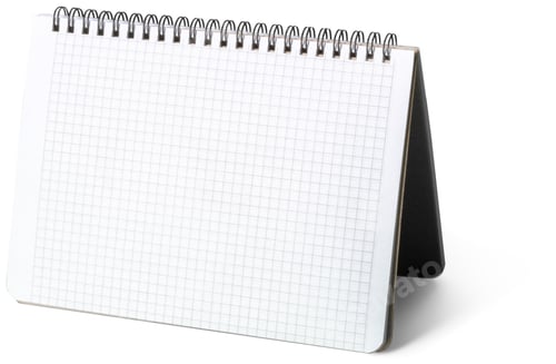 Preview: blank notepad isolated on white background