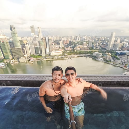 Preview: Gay couple photo at Marina Bay Sands in Singapore