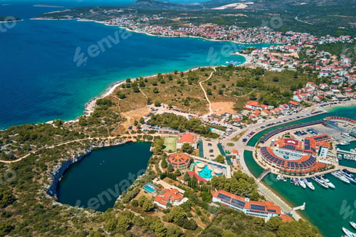 Preview: Aerial view of Dragon Eye lake in Rogoznica town, Croatia