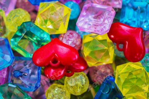 Preview: Plastic Colorful Crystal. Abstract Background- Decorations Art