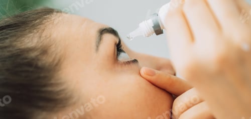 Preview: Young girl buries her eyes with special eye drops