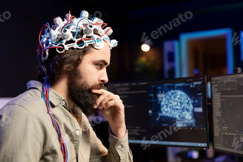 Preview: Programmer using EEG headset to upload his mind into computer