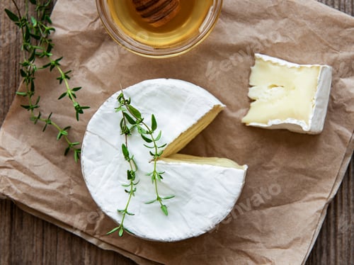 Preview: Camembert cheese with snacks