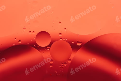 Preview: oil with bubbles on on dark blue background. Abstract background