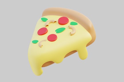 Preview: Pizza slice with circular toppings