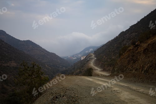 Preview: Road on mountain - Mountain scenery - path
