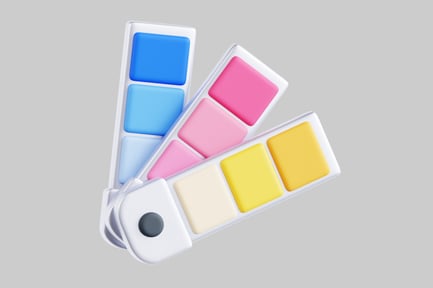 Color swatch palette assortment colors