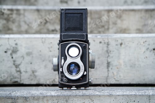 Preview: Old, vintage TLR camera - twin lens reflex