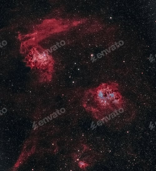 Preview: Stunning image of the Cat's Eye Nebula, also known as the Lagoon Nebula in a dark starry sky