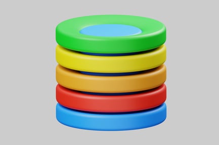 Preview: Colorful layered business data stack