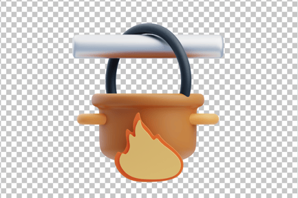 Preview: Pot On Fire 3D Icon