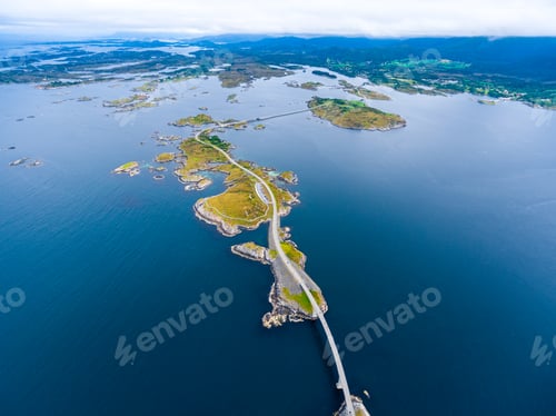 Preview: Atlantic Ocean Road aerial photography.
