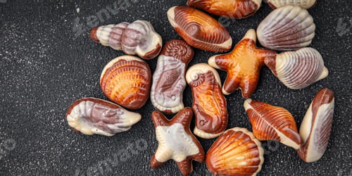 Preview: seashell candy chocolate sweet seashells dessert eating meal food snack on the table copy space food