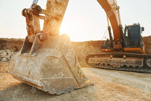 Preview: Loading vehicle is outdoors on the borrow pit at daytime
