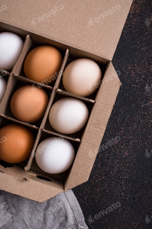 Preview: Chicken eggs gradient from light to dark