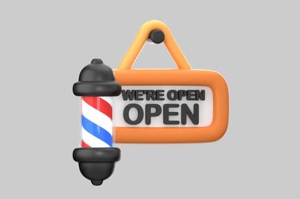 Preview: Barber shop open sign