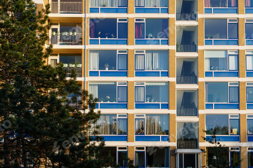 Preview: Apartment Building Facade in the Hague, Netherlands Architecture and Urban Living in the Haague
