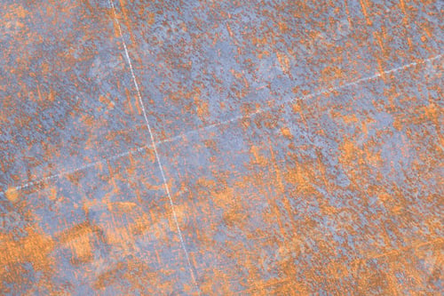 Preview: The old rust and oxidized metal panel background with white marking lines for cutting on surface