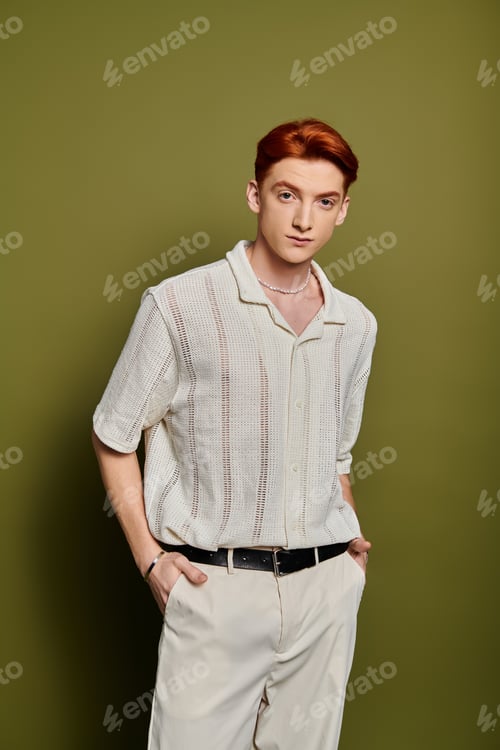 Preview: Emotional journey of a young man with striking features against a vibrant green backdrop