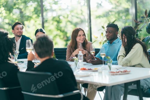 Preview: Businessmen and businesswomen making a corporate party