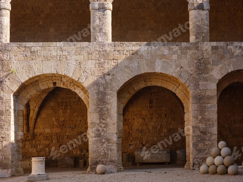 Preview: Rhodes, Greece - April 21, 2023: Archeological Museum of Rhodes Town