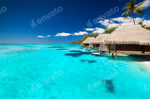 Preview: Villas on the tropical beach with steps into water