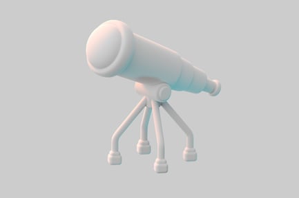 Preview: Cartoon telescope on tripod