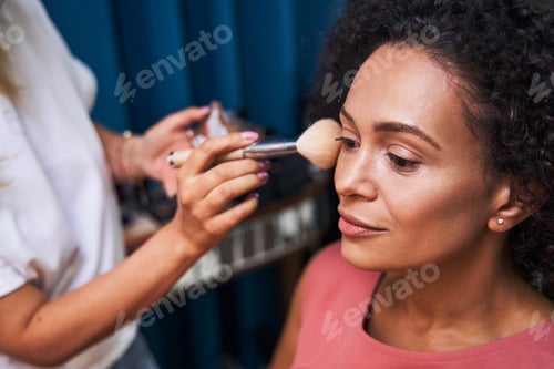 Preview: Close up of beauty doing professional makeup