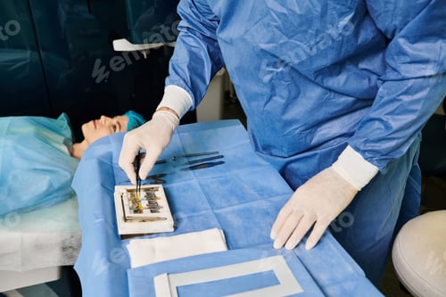 Preview: Surgical Symphony: Woman in Hospital Gown Performing Surgery