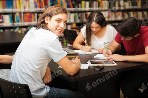 Preview: Handsome guy studying in college