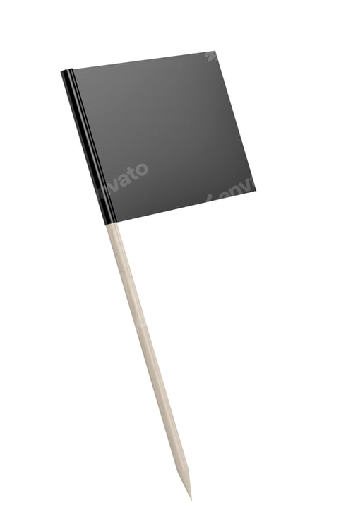 Preview: Black blank toothpick flag