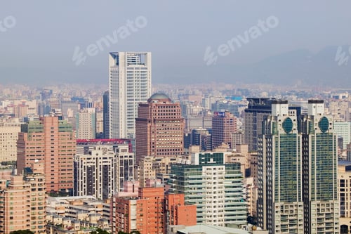 Preview: Skyline of Downtown Taipei on a Smoggy Day