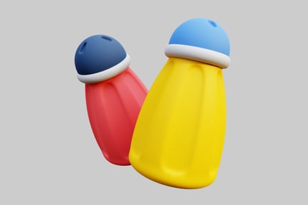 Preview: Cartoon ketchup and mustard bottles