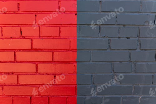 Preview: Abstract background of multicolored brick wall. Exterior design