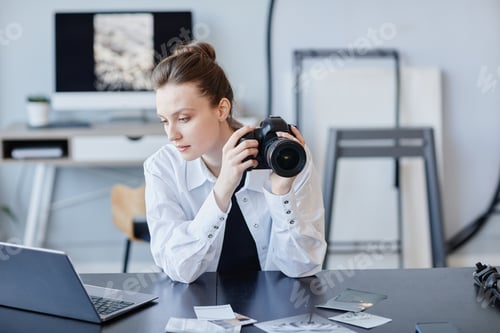 Preview: Female Photographer Editing Images