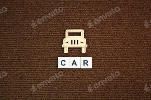Preview: letters of the alphabet with the word car.