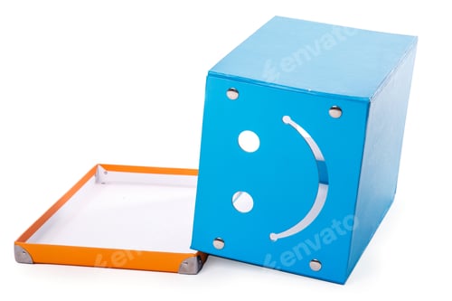 Preview: Blue box on a white background