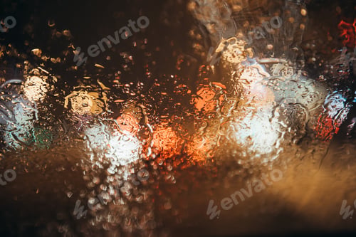 Preview: Abstract circular bokeh background of the city lights