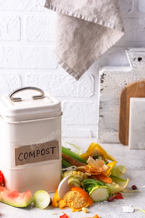 Preview: Vegetable waste for making compost. Zero waste concept