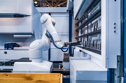 Preview: Robotic Arm modern industrial technology. Automated production c