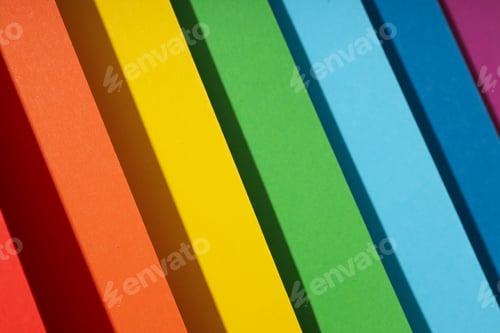 Preview: Mockup, abstraction, colorful colored paper, top view