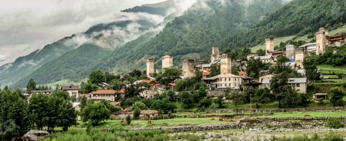 Preview: Panoramic view on Mestia village, Georgia