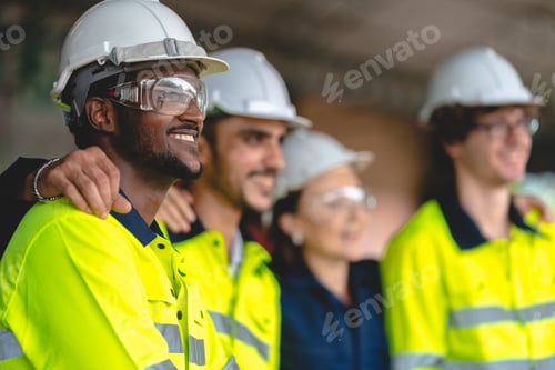 Preview: Professional industry engineer and factory foreman worker team, Technician teamwork in work site