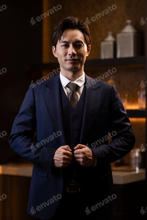 Preview: Portrait of elegant Chinese businessman