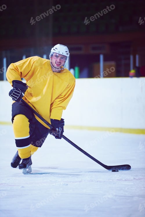 Preview: ice hockey player in action