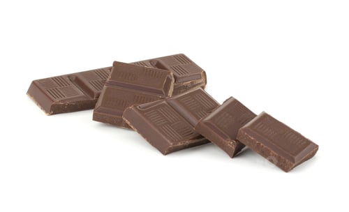 Preview: Chocolate bars stack isolated on white background